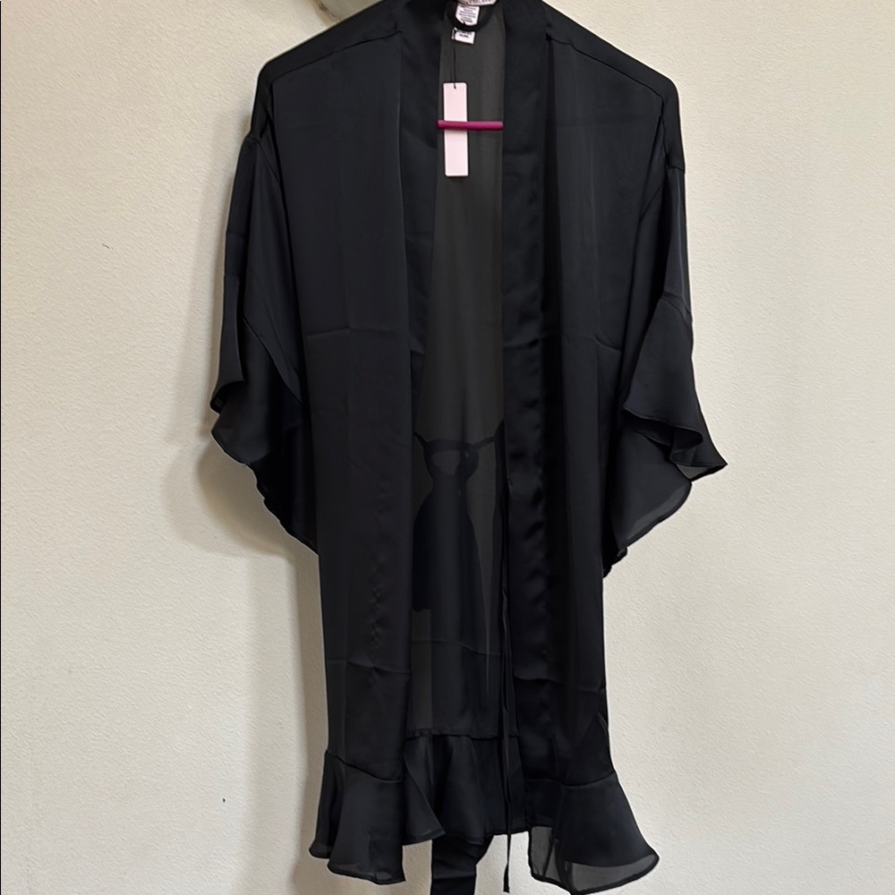 NWT Victoria’s Secret Black Women's Kimono Robe